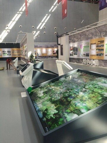 宿迁市建市20周年展览馆信息发布、触摸设备均由米可提供
